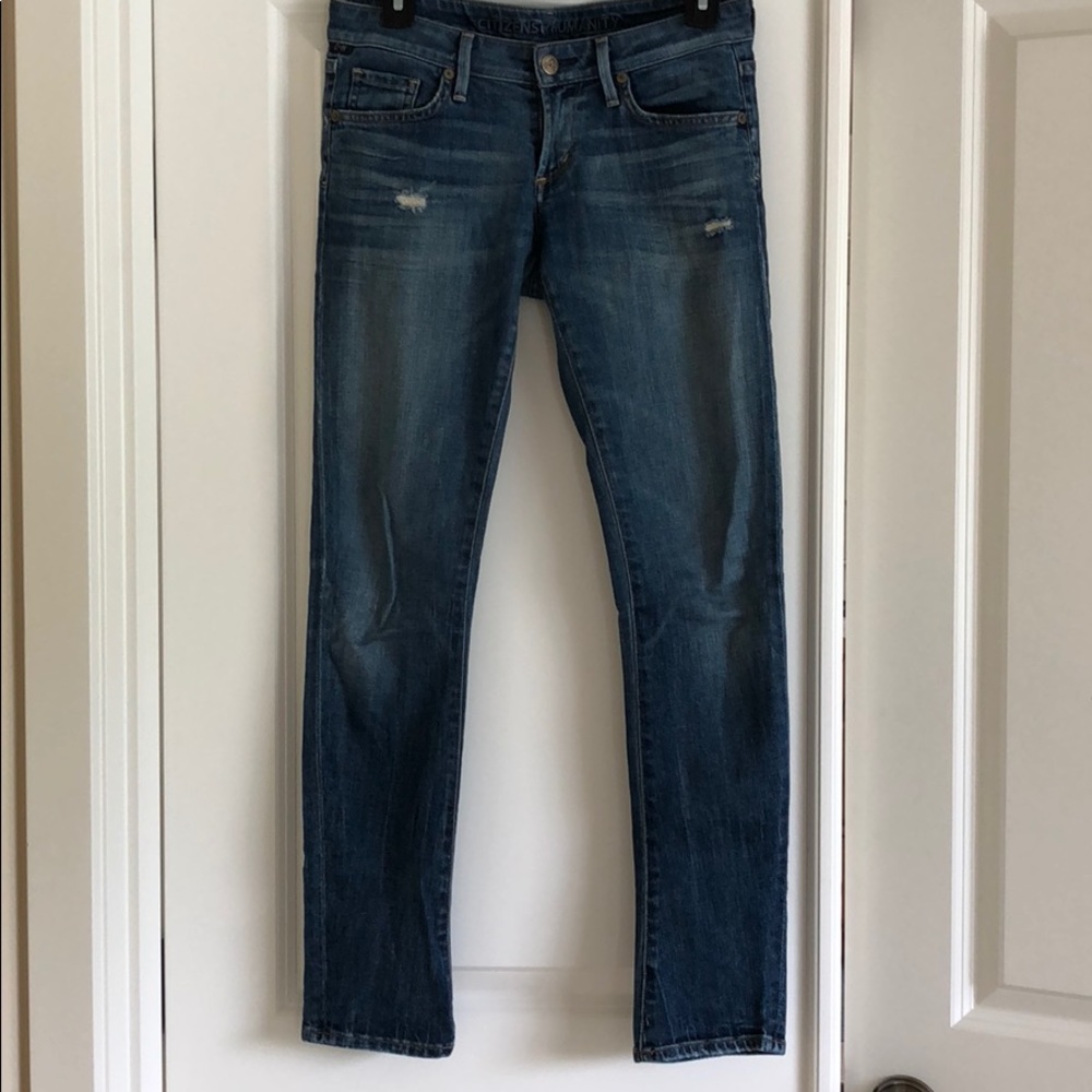 Citizens straight leg low rise jean